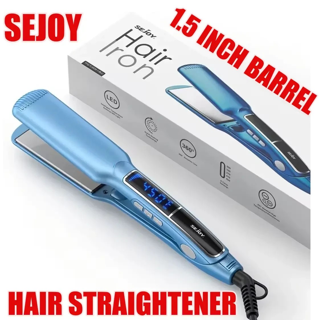 Sejoy Flat Iron Hair Straightener 1.5 inch