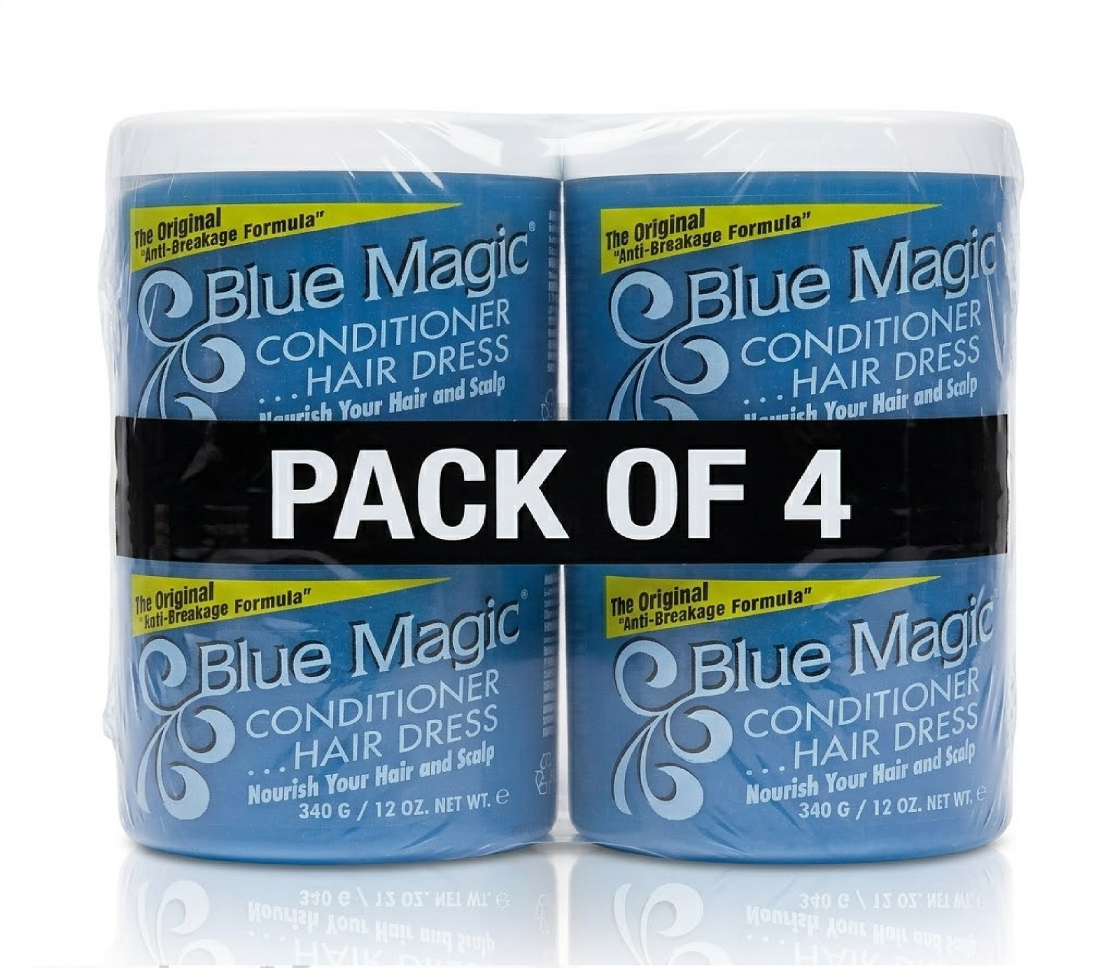 Blue Magic Conditioning Hair Dressing 12 oz, Dry, Anti Breakage, Nourishing x4