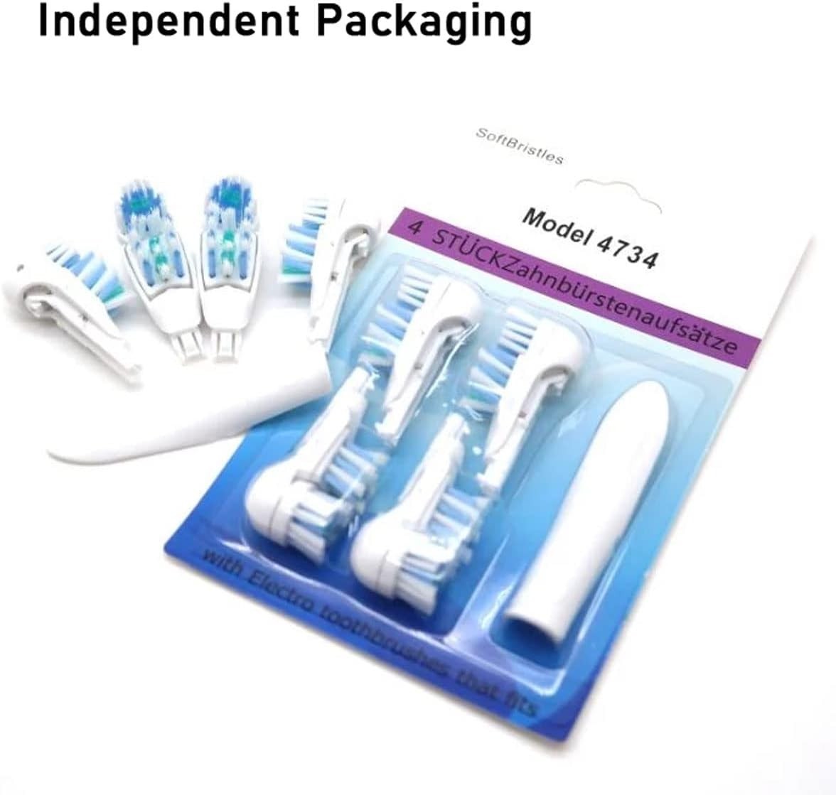 Sensitive Replacement Toothbrush Heads Compatible with Oral-B Cross Action Power