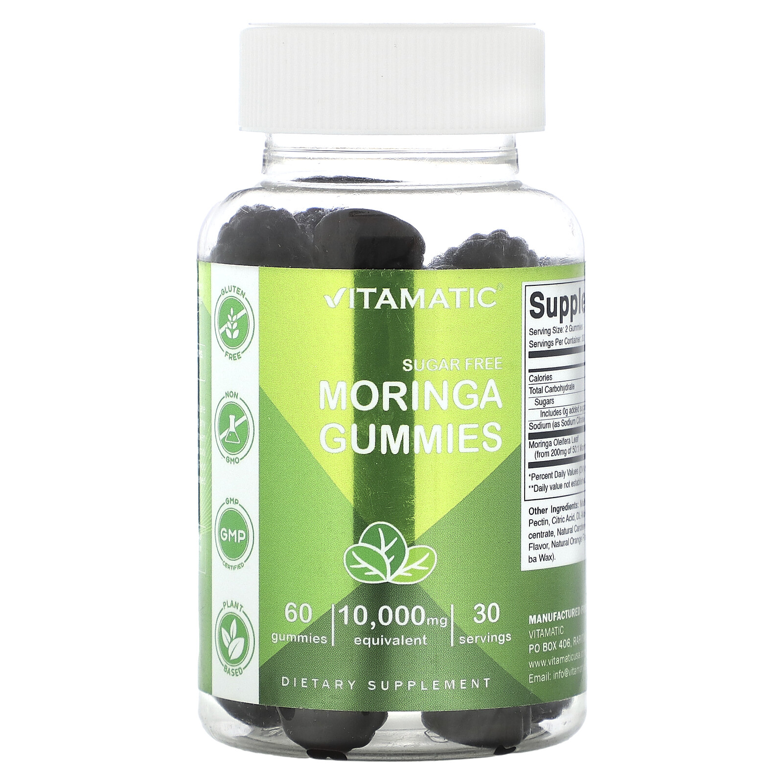 Sugar Free Moringa Gummies, 10,000 mg, 60 Gummies (5,000 mg per Gummy)