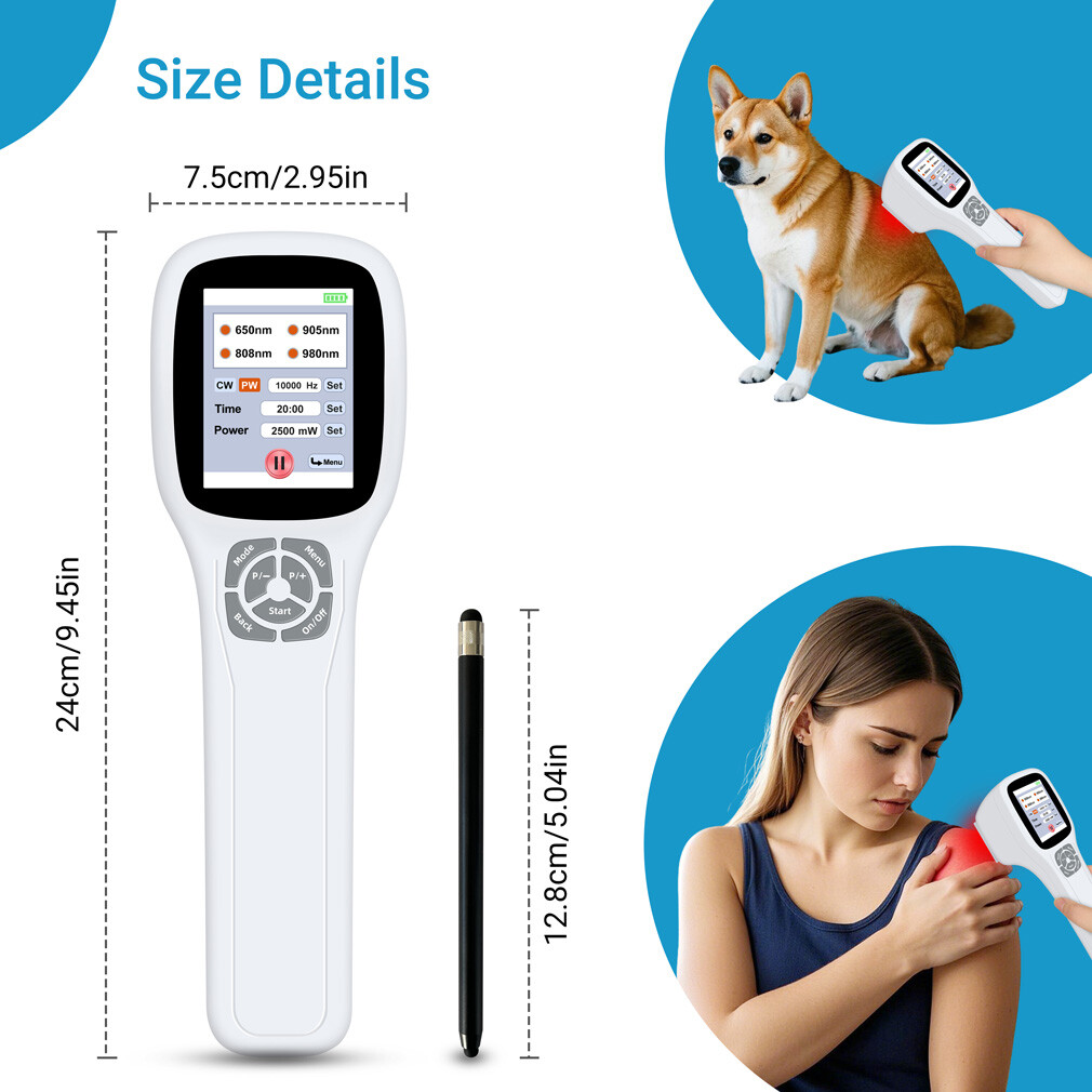 2.5W LLLT Photobiomodulation Therapy Device 650nm 808nm 905nm 980nm Pain Relief