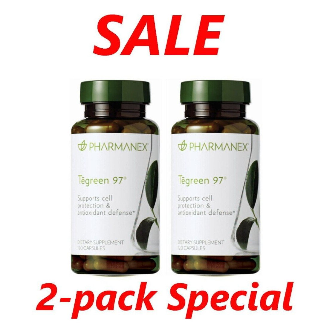 2-PACK Nu Skin Nuskin Pharmanex Tegreen 97 120 Caps -NEW STOCK- 04/2026
