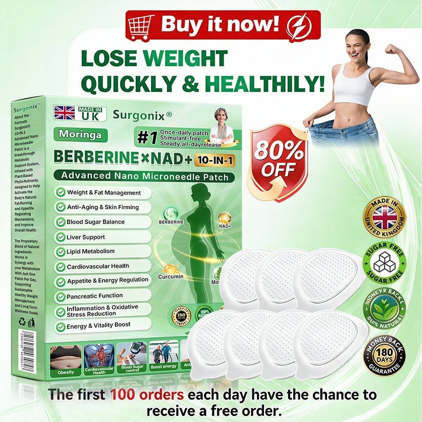 Surgonix Moringa Berberine NAD+ Weight Loss Patches Advanced Nano Microneedle