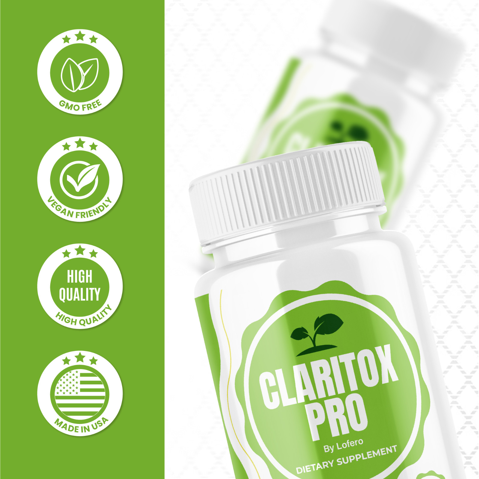 (5 Pack) Claritox Pro Capsules For Clarity, Stability, Reduce Dizziness (300 ct)