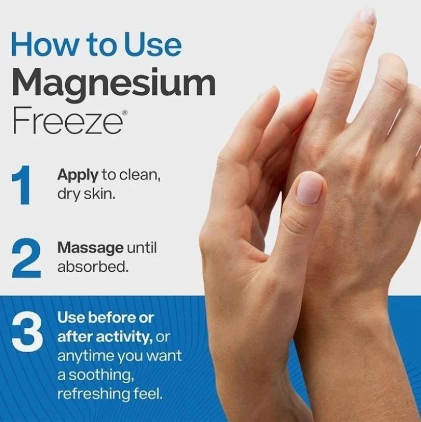 Magnesium Freeze -Topical Magnesium Cream with Niacinamide For Joints Low Back