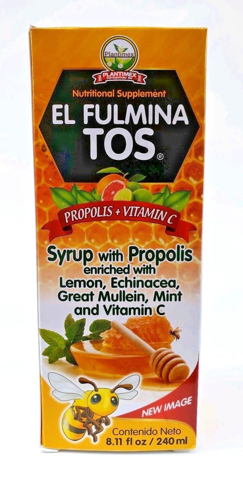 JARABE PARA LA TOS FULMINA TOS COUGH SYRUP 240 ML. EACH PROPOLEO EQUINACEA LEMON