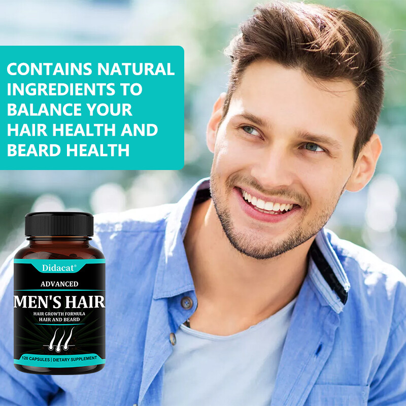 Advanced Hair Growth Formula – DHT Blocker Hair Beard Growth Vitamins for Men