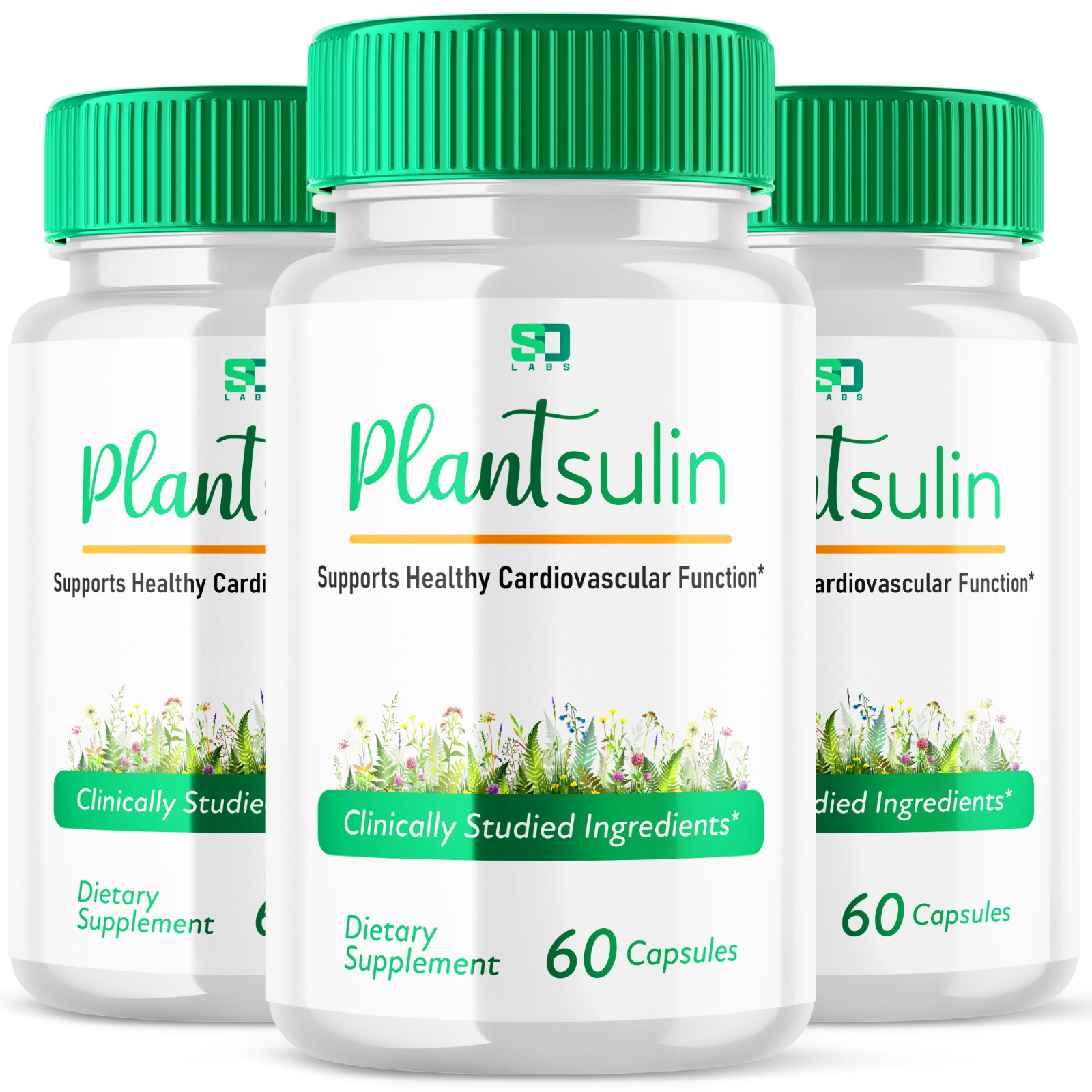 (3 Pack) Plantsulin Supports Healthy Cardiovascular Function Pill (180 Capsules)
