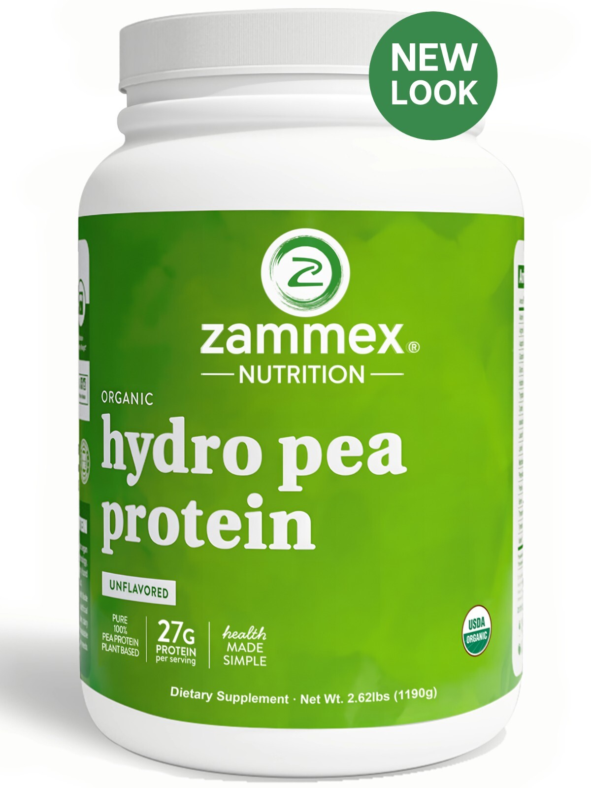 Organic Pea Protein Powder -2.62lb Unflavored Non-GMO Vegan Plant Protein Powder