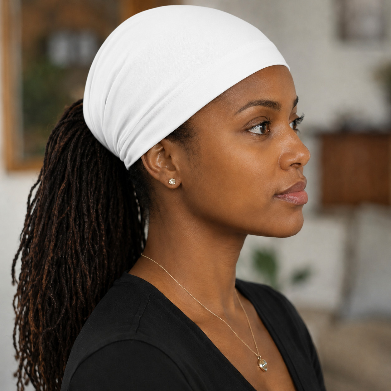 Naturalista Stay on Ponytail Scrub Cap Nurses Martial Artist Dreadlocks Braids