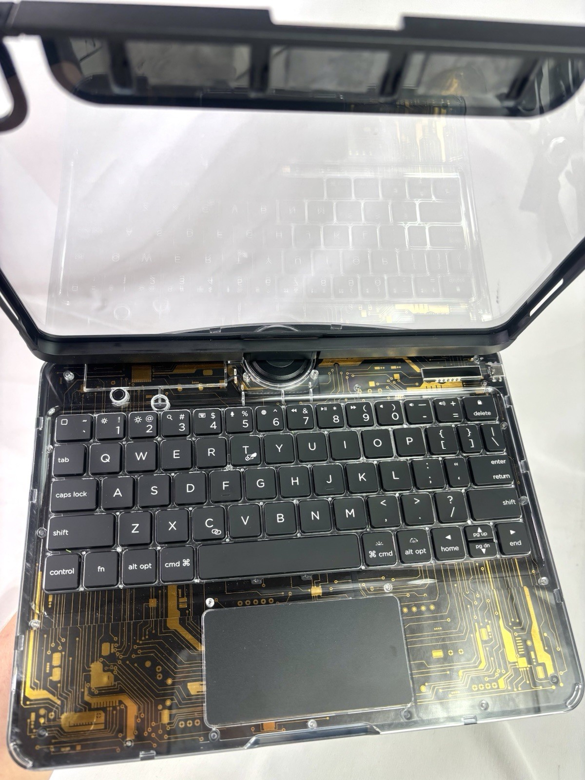 Clear Keyboard Case for iPad Pro 11” (M4/M5 2024/2025) Color Backlit 360