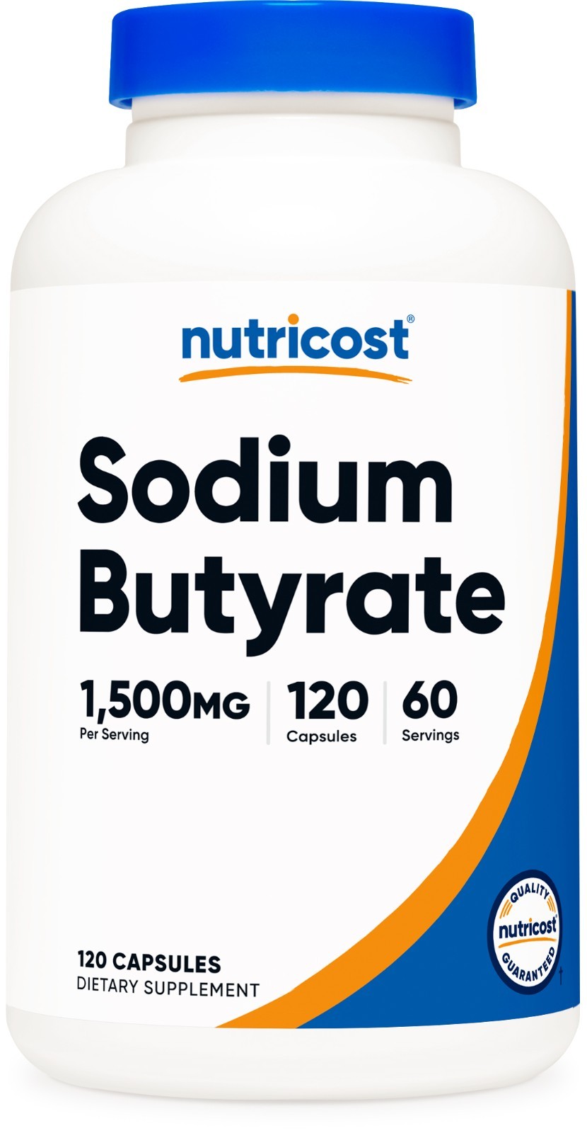Nutricost Sodium Butyrate (1,500mg) 120 Capsules – Vegan, 60 Servings