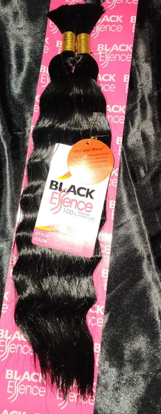 Black Essence 100% Human Hair Bulk Braiding Wet & Wavy / Straight 14″-20″ Multi