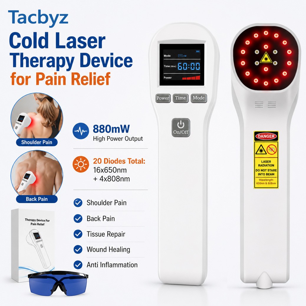 880mW Handheld Red Light Low Level Laser Therapy for Shoulder Back Pain Relief