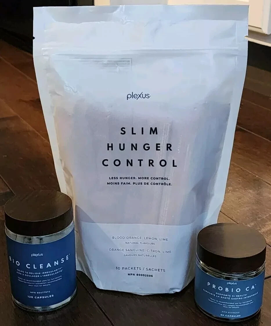 Plexus Slim Hunger Control 30 Packets Triplex ProBio 5 Bio Cleanse New 04/2025