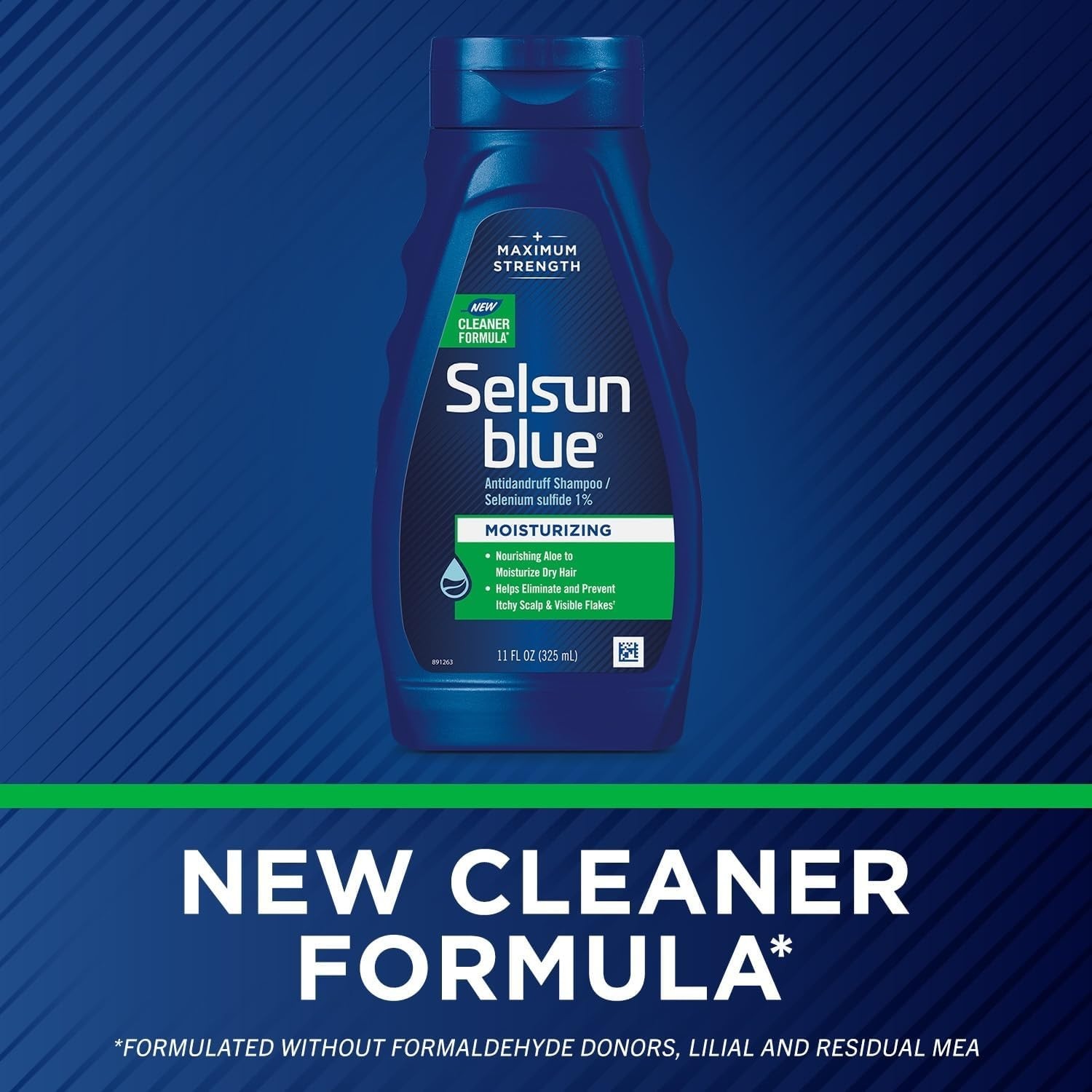 Maximum Strength Moisturizing Antidandruff Shampoo with Selenium Sulfide, 11 oz