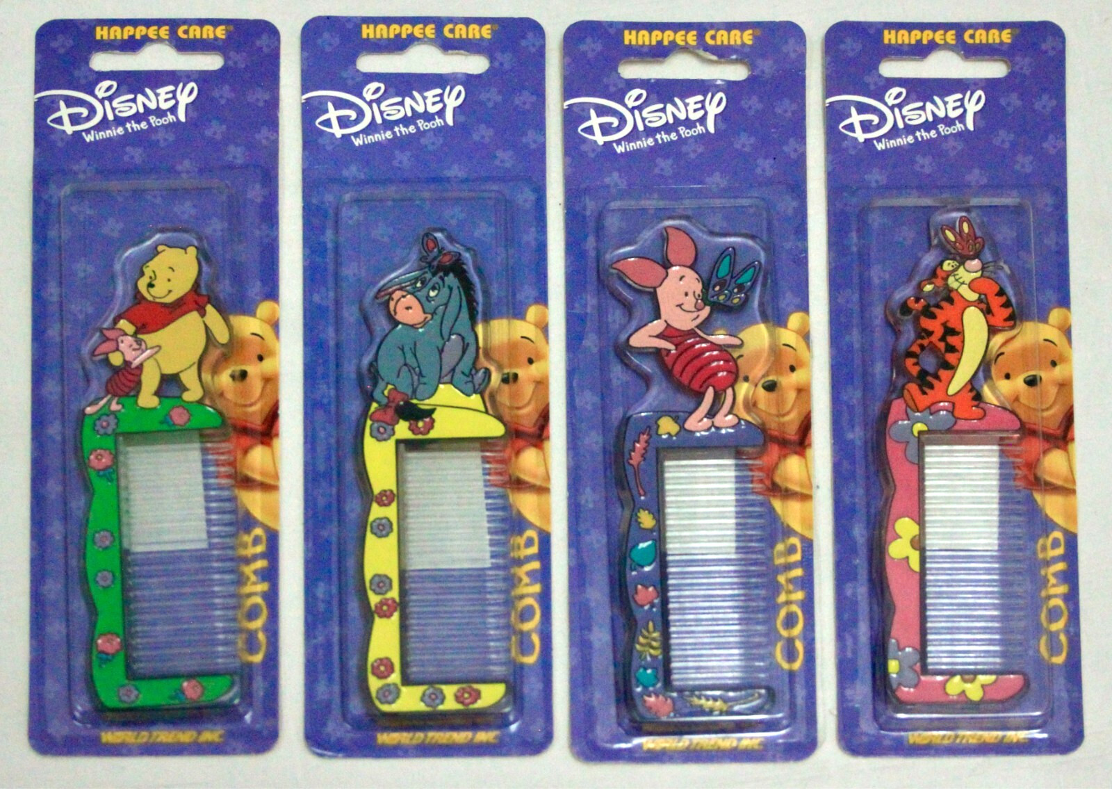 DISNEY WINNIE THE POOH HAPPEE CARE COMB POOH, TIGGER, EEYORE, PIGLET NEW ON CARD