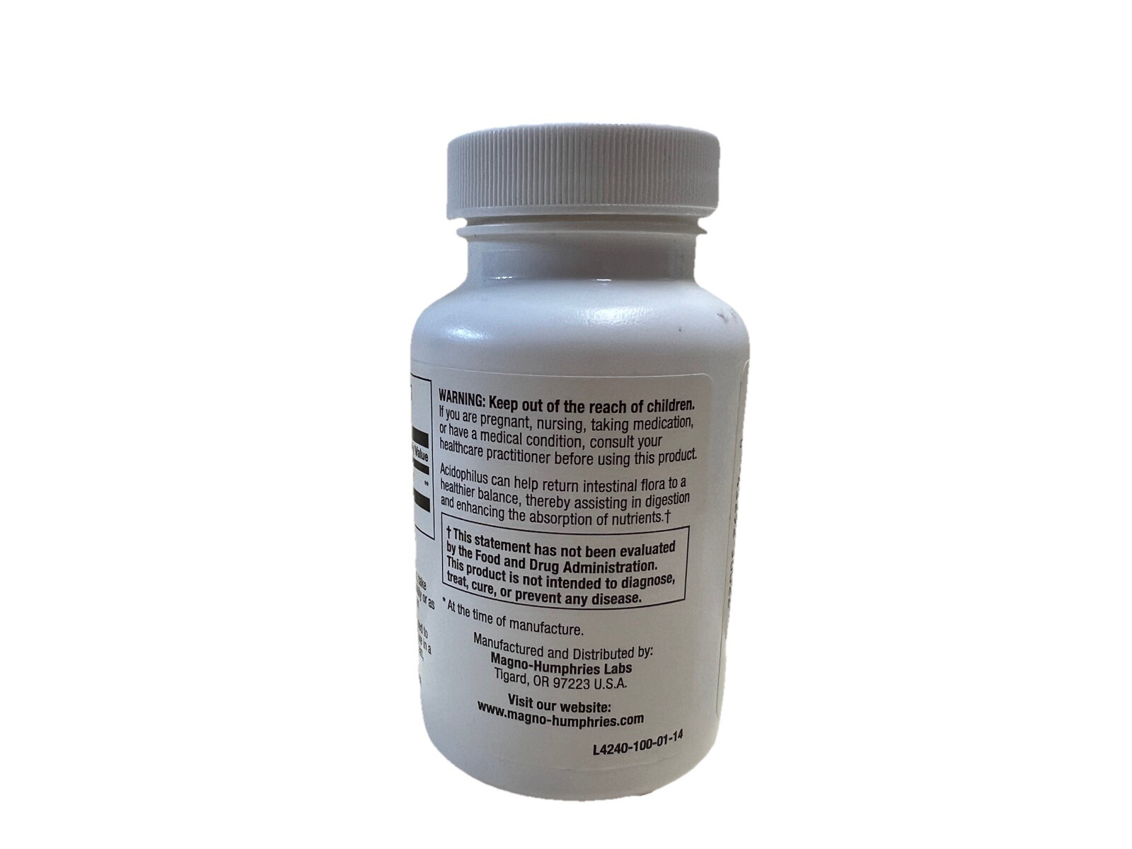 Optimum Acidophilus Lactobacilli Capsules, 100ct ~NEW & SEALED~ Exp 07/2025