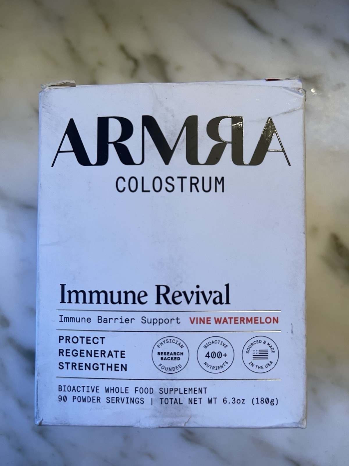 ARMRA Colostrum Immune Support Vine Watermelon Powder 90 Servings 6.3oz DEC2026