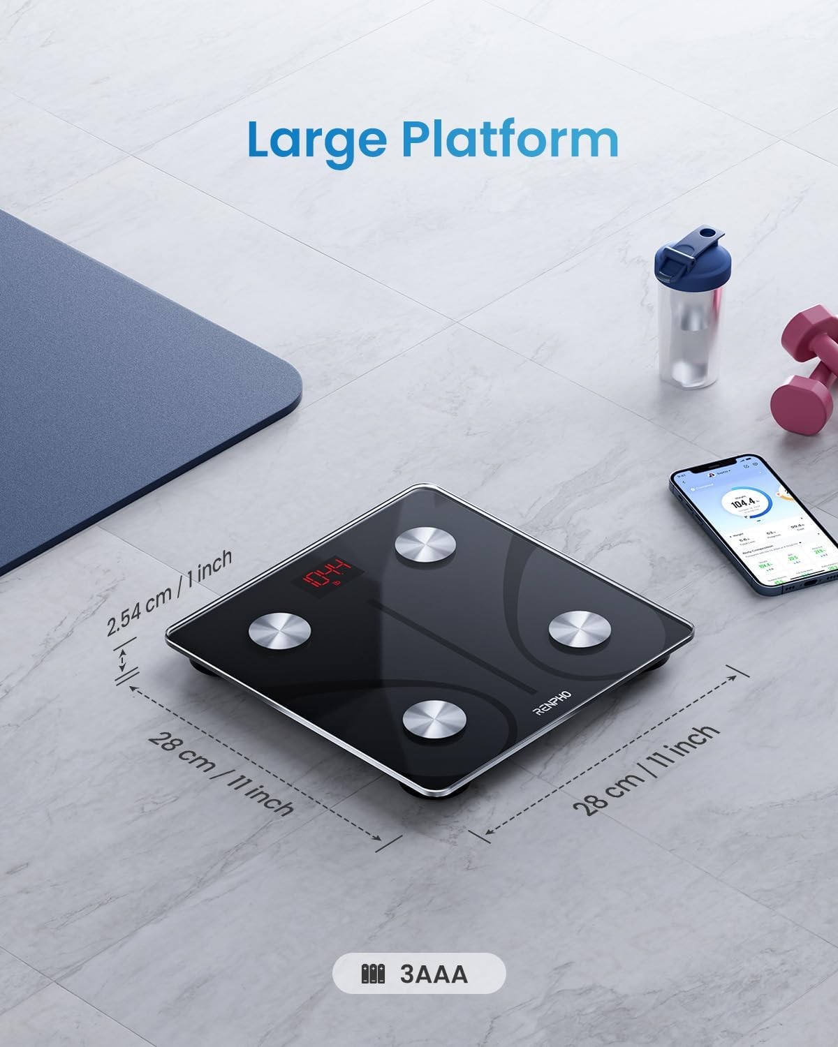 RENPHO Smart Scale for Body Weight, FSA&HSA Eligible, Digital Bathroom Scale BMI