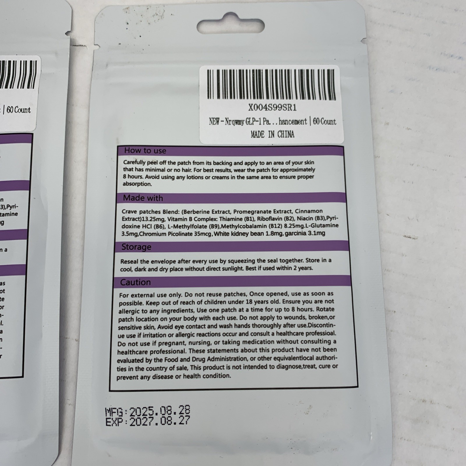 Metabolic Balance Patch Vegan Steady Release Berberine 2/60 CT (120) Exp 2027