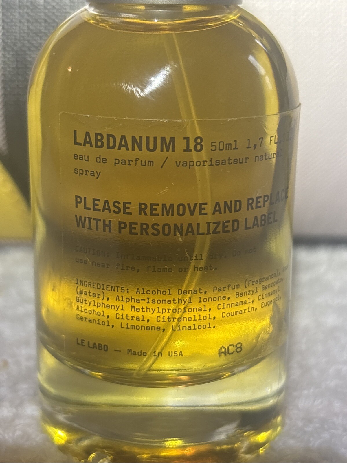 NEW Le Labo labdanum 18 EAU DE PARFUM SPRAY – 1.7fl oz/50mL – BOX LESS