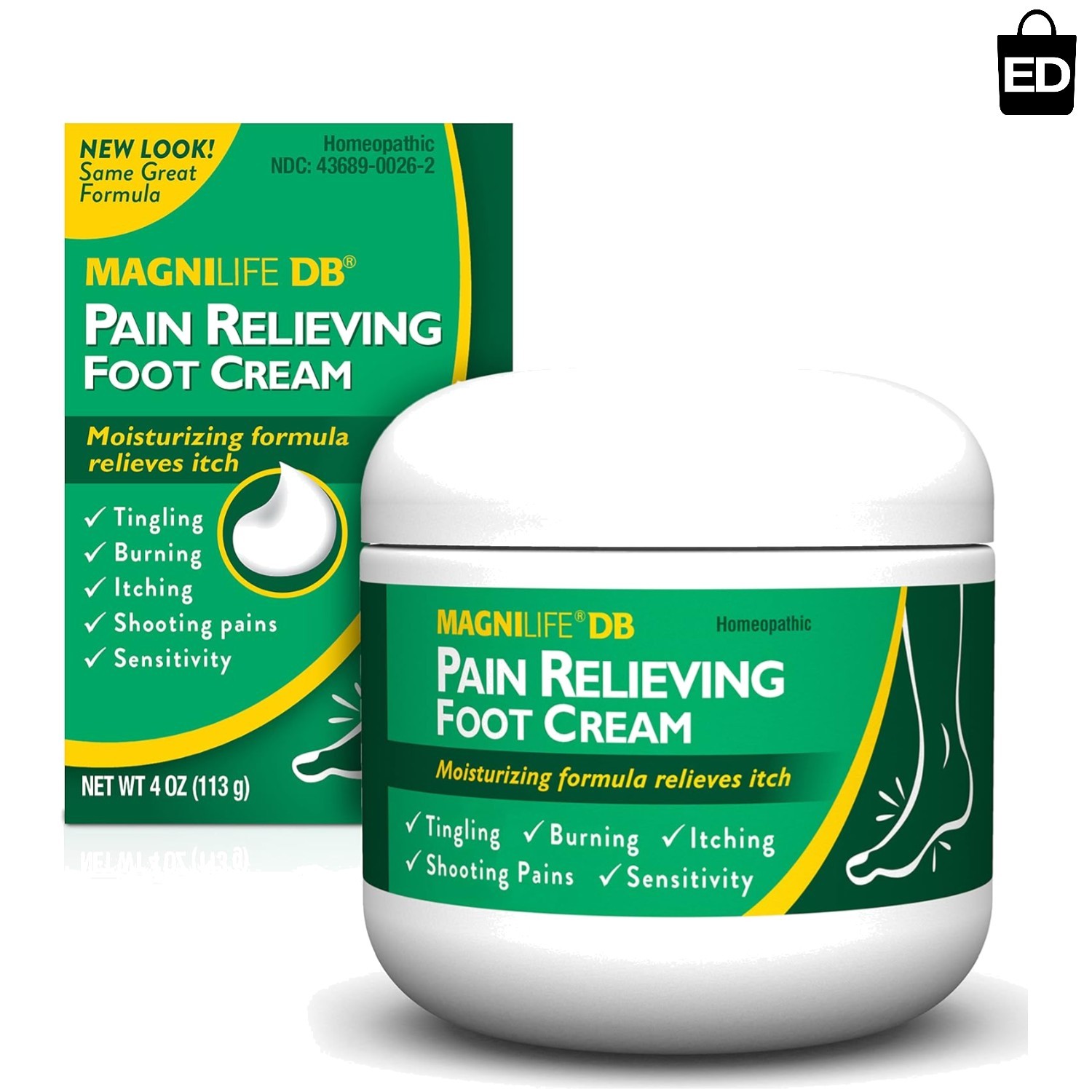 All-Natural Foot Cream, 4 oz Jar – Soothing Relief for Burning Sensations