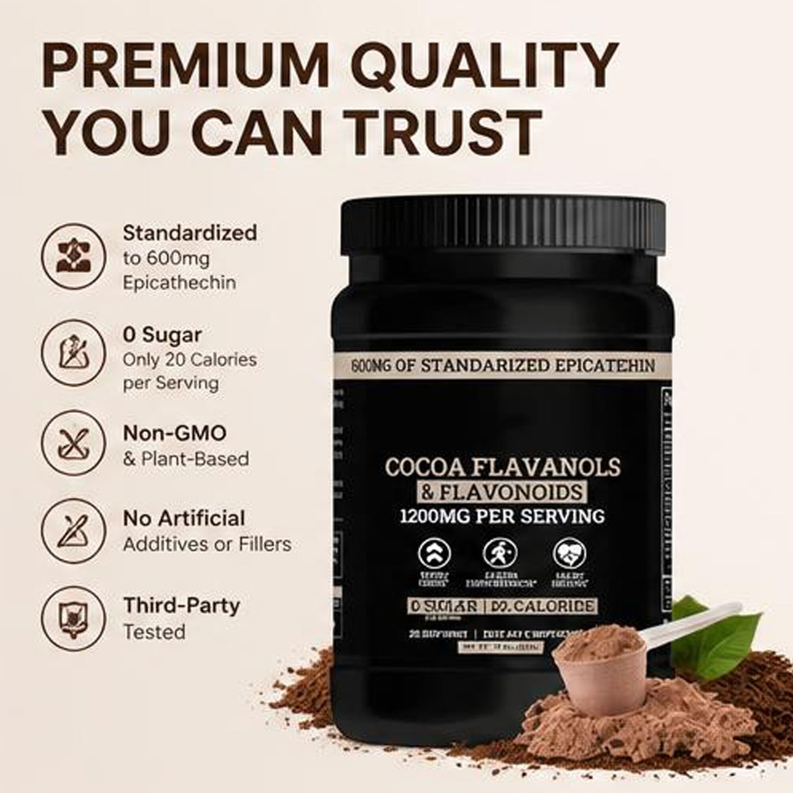 Black Forest High And Flavanol Supplements Powder Flavonoids Cocoa 1200mg1