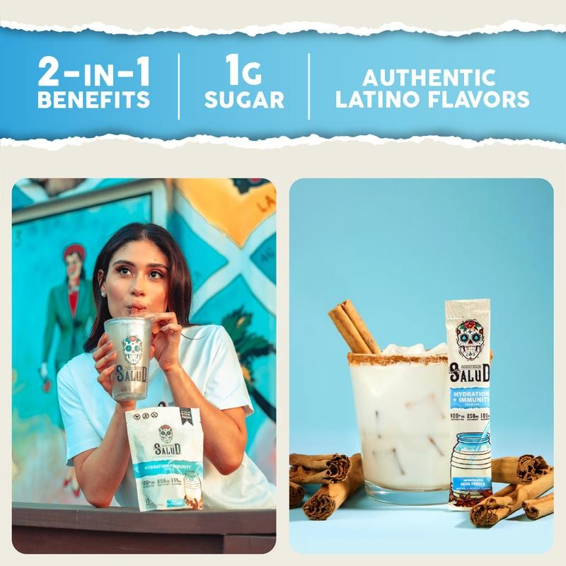 Salud 2-in-1 Hydration &lmmunity Packets 100mg,15 Servings -Healthcare Vitamin