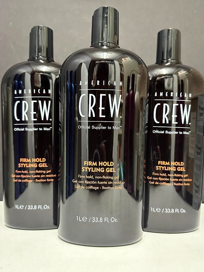 American Crew Firm Hold Styling Gel Non-Flaking – 3 Pack / 33.8 fl oz each