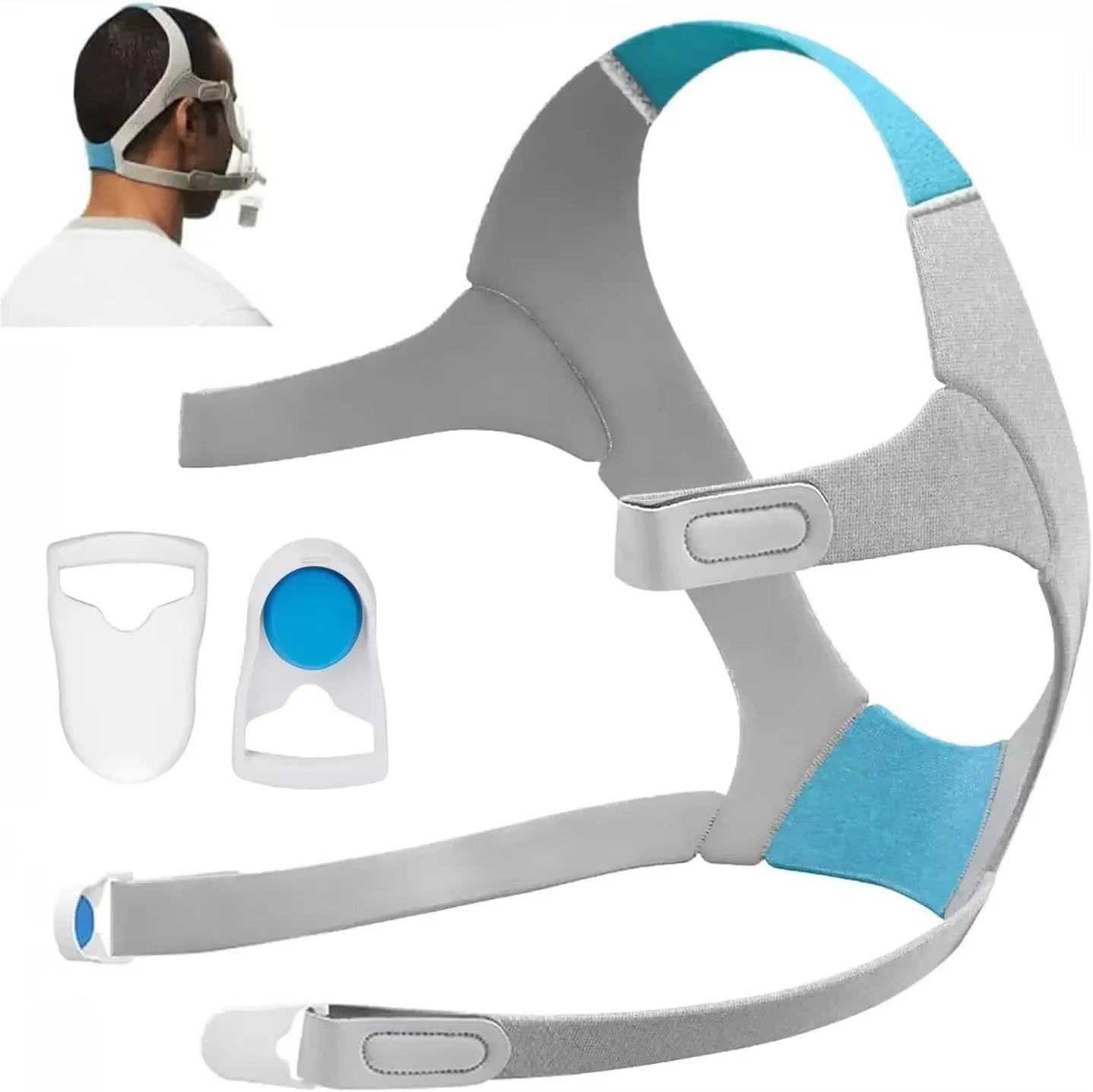 1 Pack CPAP Headgear for Resmed AirFit F20 with Magnetic Clips, Replacement Head