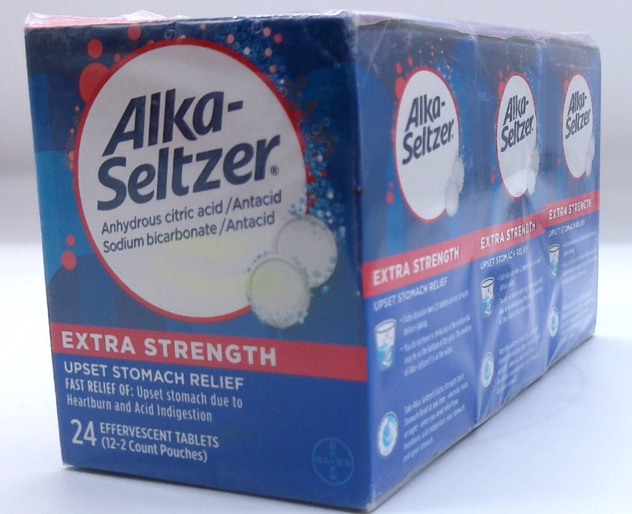 3Pk- Alka Seltzer, 72 Total Tablets, Exp. 7/28