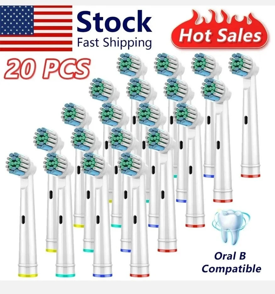 20PCS Precision Electric Toothbrush Replacement Fit For Oral Braun Brush Heads