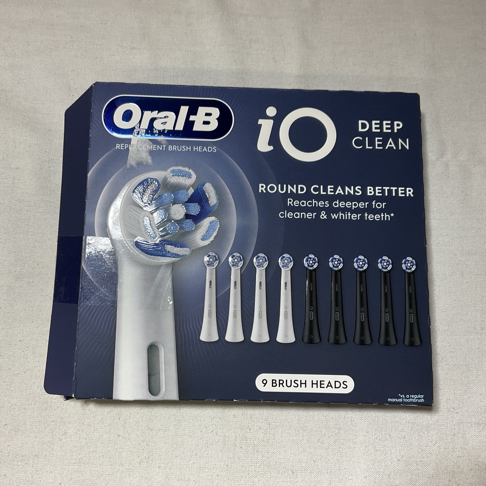 Oral-B iO Deep Clean Replacement Toothbrush Head 9-count (1 w/o Box) G12