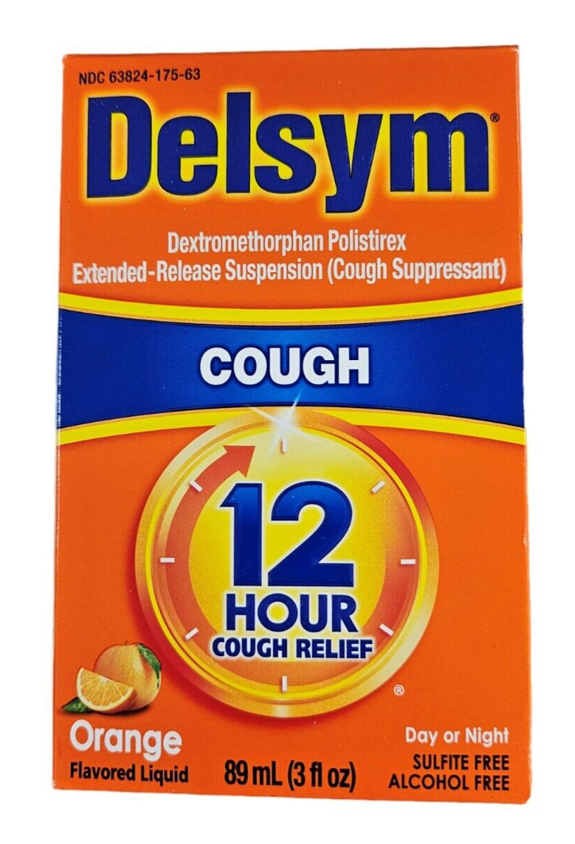 DELSYM Adult COUGH Liquid Orange Flavor 3oz __