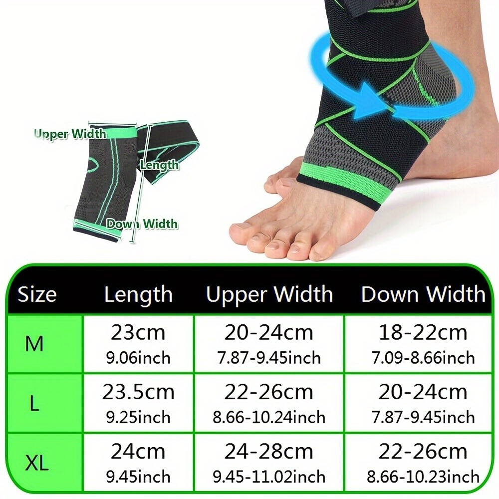 Ankle Support Brace Compression Sleeve Plantar Fasciitis Pain Relief Foot Wrap
