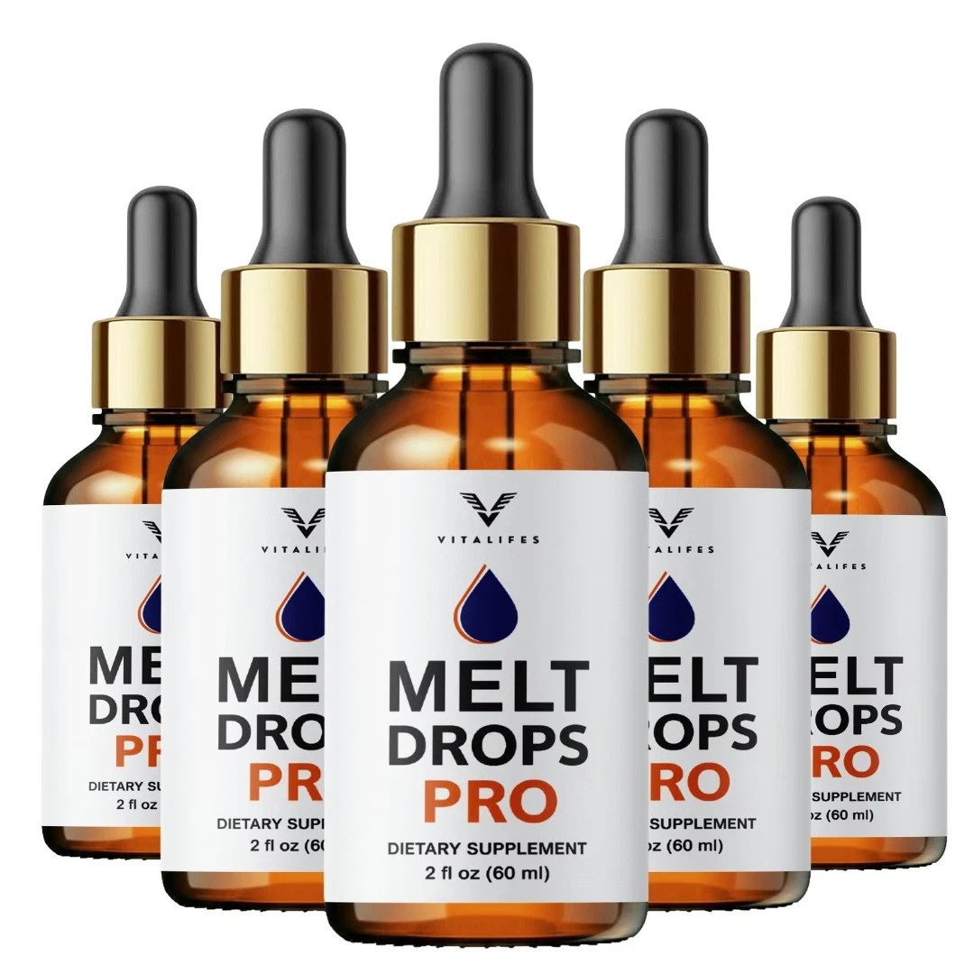(5 Pack) Melt Drops Pro for Weight Loss Premium Fat Burning Support Formula