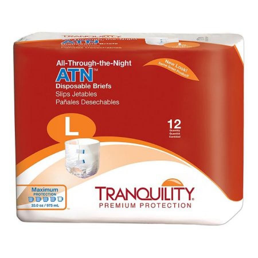 Tranquility ATN Briefs Adult Large 45-58″ Waist/Hip Unisex Tab Close Disp. 96