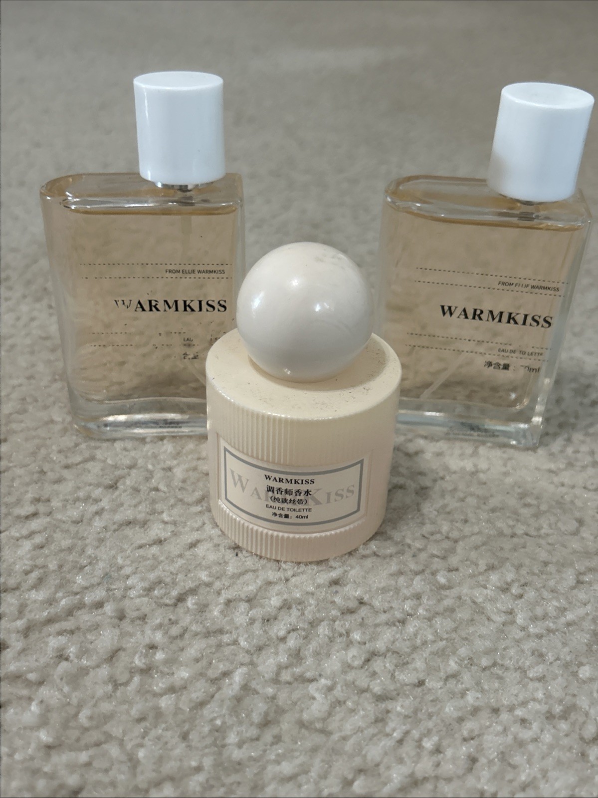 Set Of 3 New Bottles-Warmkiss Eau De Toilette Perfume Perfume Spray From Ellie