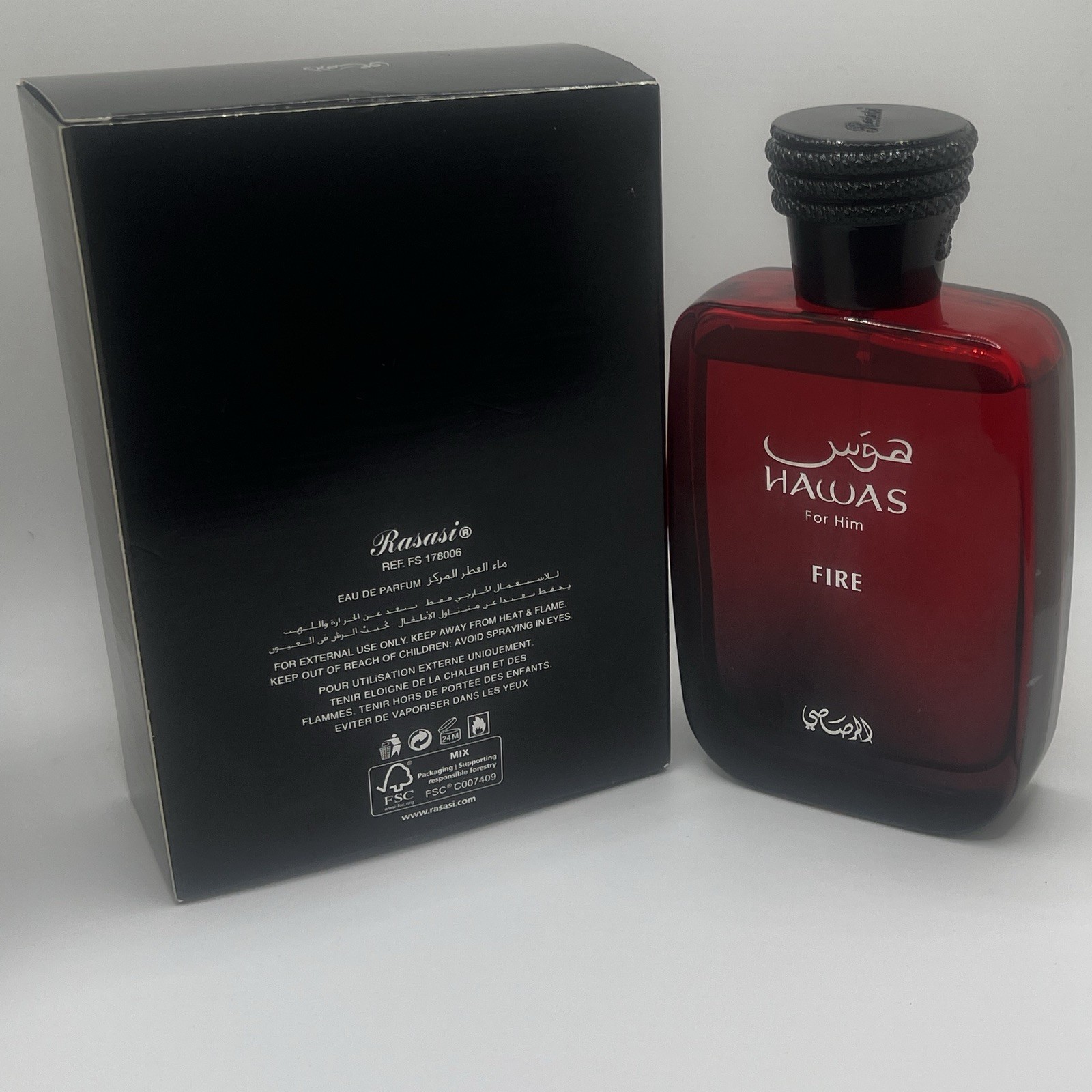 Rasasi Hawas Fire Eau de Parfum Spray 3.38 fl oz EDP Cologne for Men