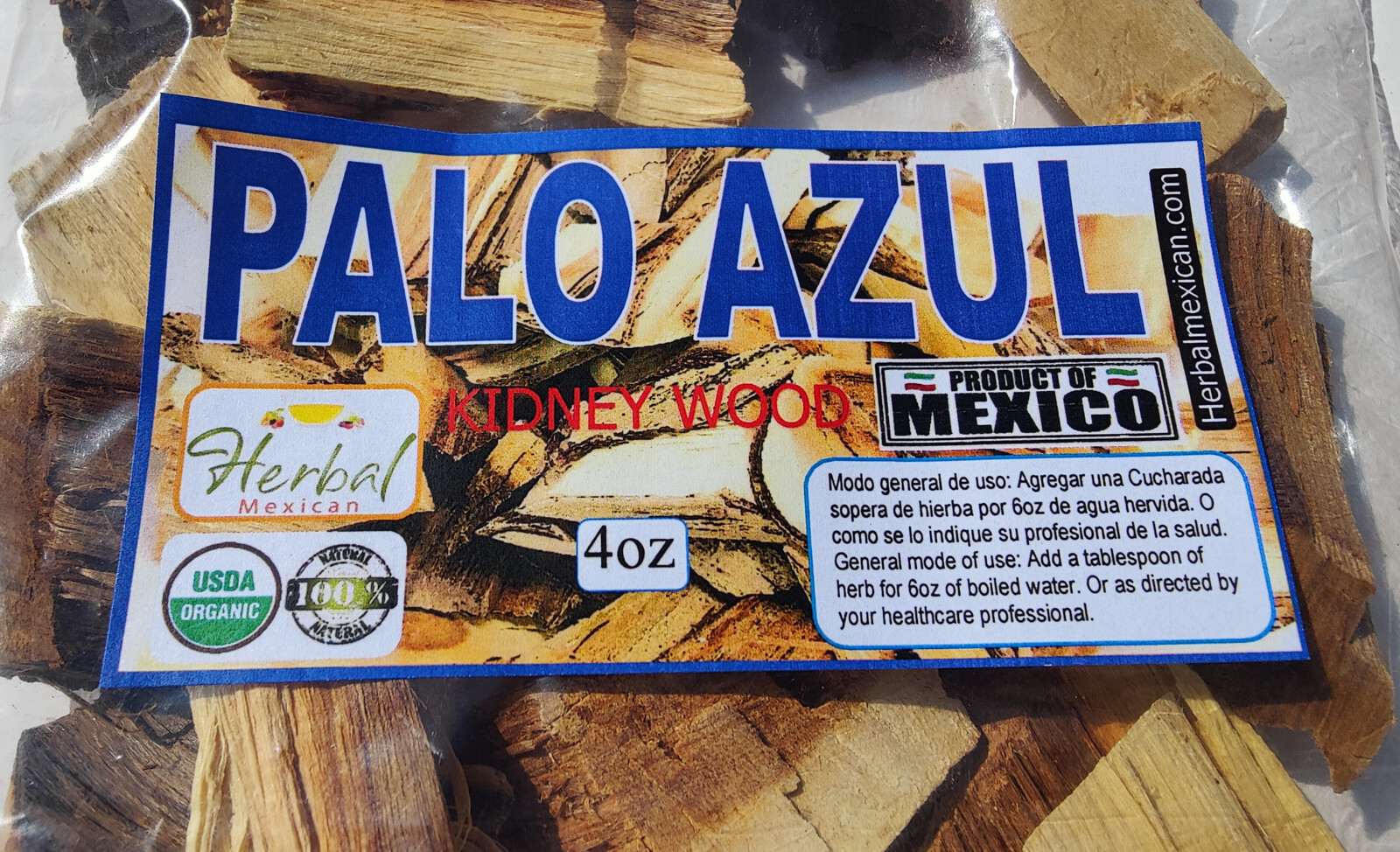 Palo Dulce Te o Blue stick o Palo azul o kidneywood Tea Natural Detox 4oz !!!!