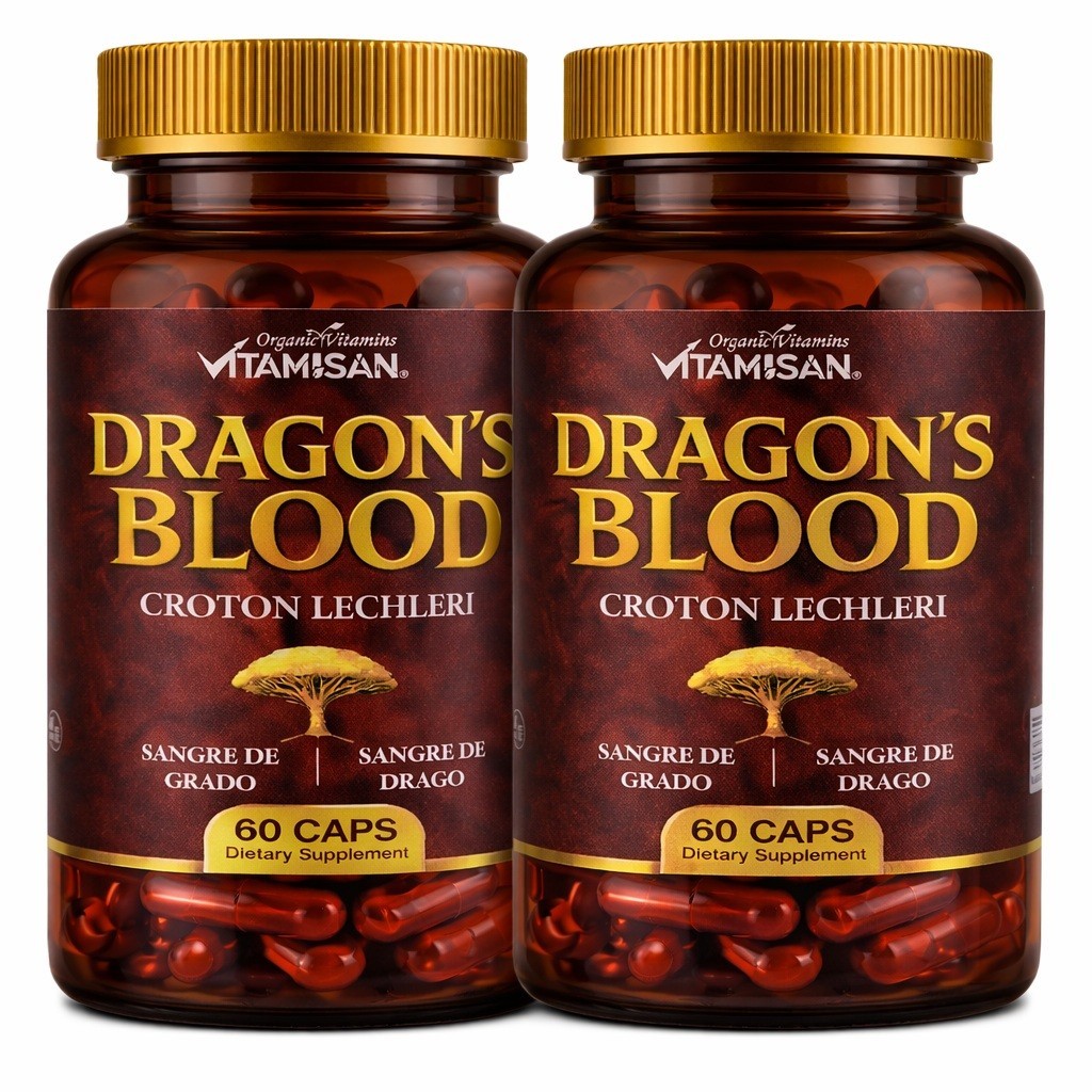 Dragon’s Blood Capsules 120 Ct Croton Lechleri Herbal Supplement Vitamisan