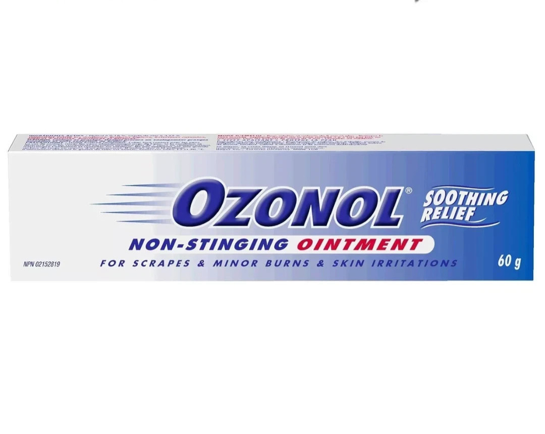 Canadian Ozonol Non-Stinging First-Aid Ointment Antibiotic LARGE 60g| long exp