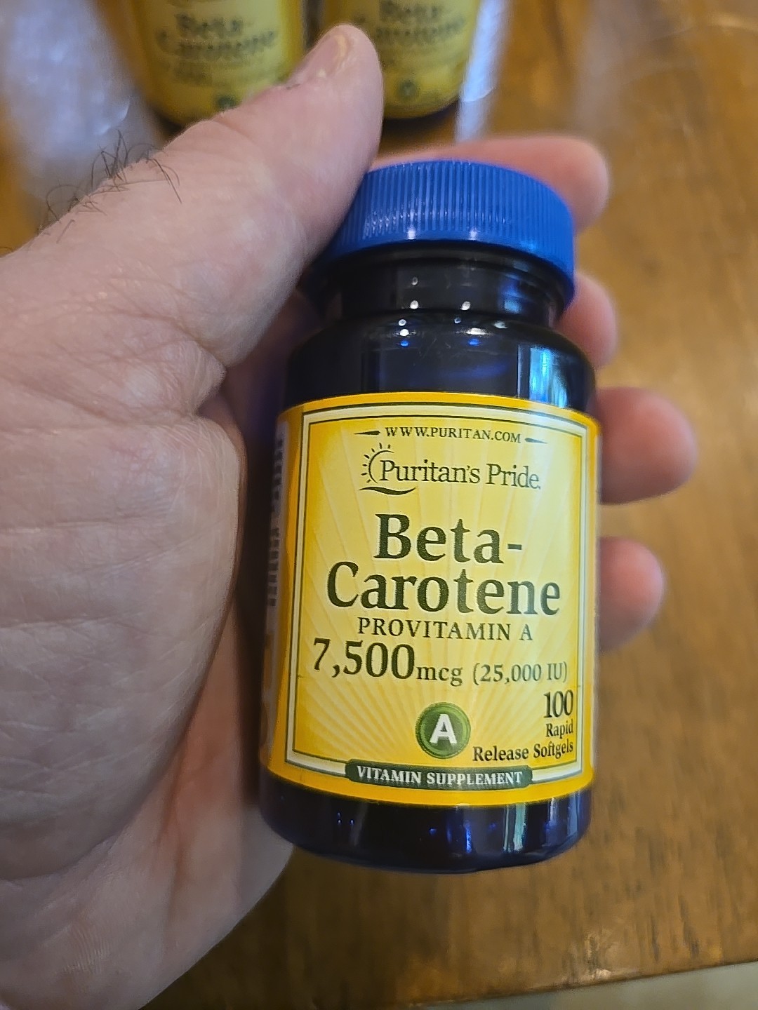 3 pk Puritan’s Pride Beta Carotene 7,500 mcg 100 gels x2 *NEW SEALED* Exp 6/2029