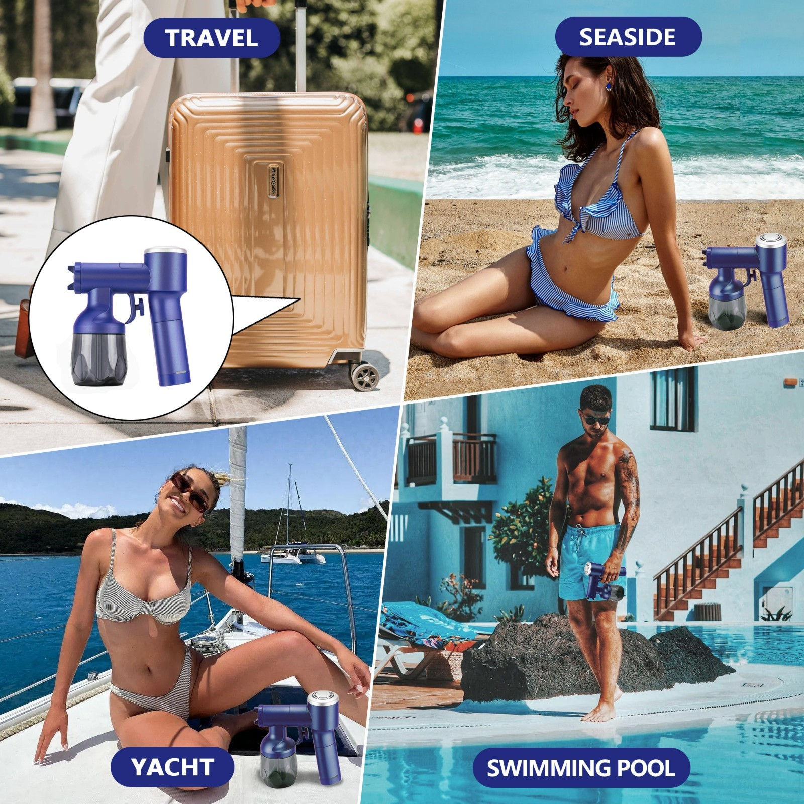 Portable Spray Tan Machine Cordless Rechargeable Handheld Tanning Gun Kit