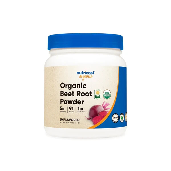 Nutricost Beet Root Powder Organic 1 LB – Certified USDA Organic – EXP 03/2027