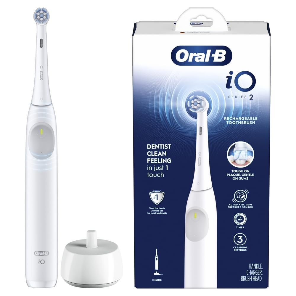 Oral-B iO Series 2 Rechargeable Electric Powered Toothbrush, Pure White – New