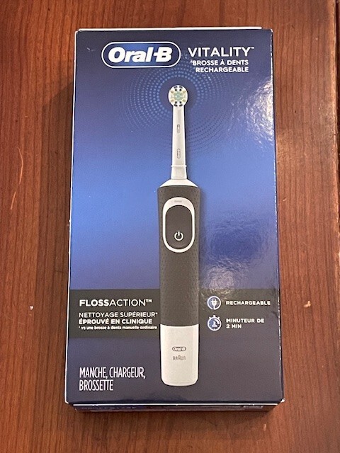 Brand New Oral-B Vitality FlossAction Electric Rechargeable Toothbrush, Black