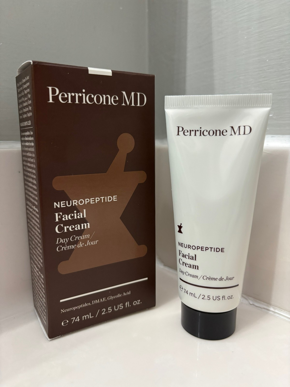 NEW Perricone MD Neuropeptide Facial Cream 74 mL/2.5 fl oz Glycolic Acid $245