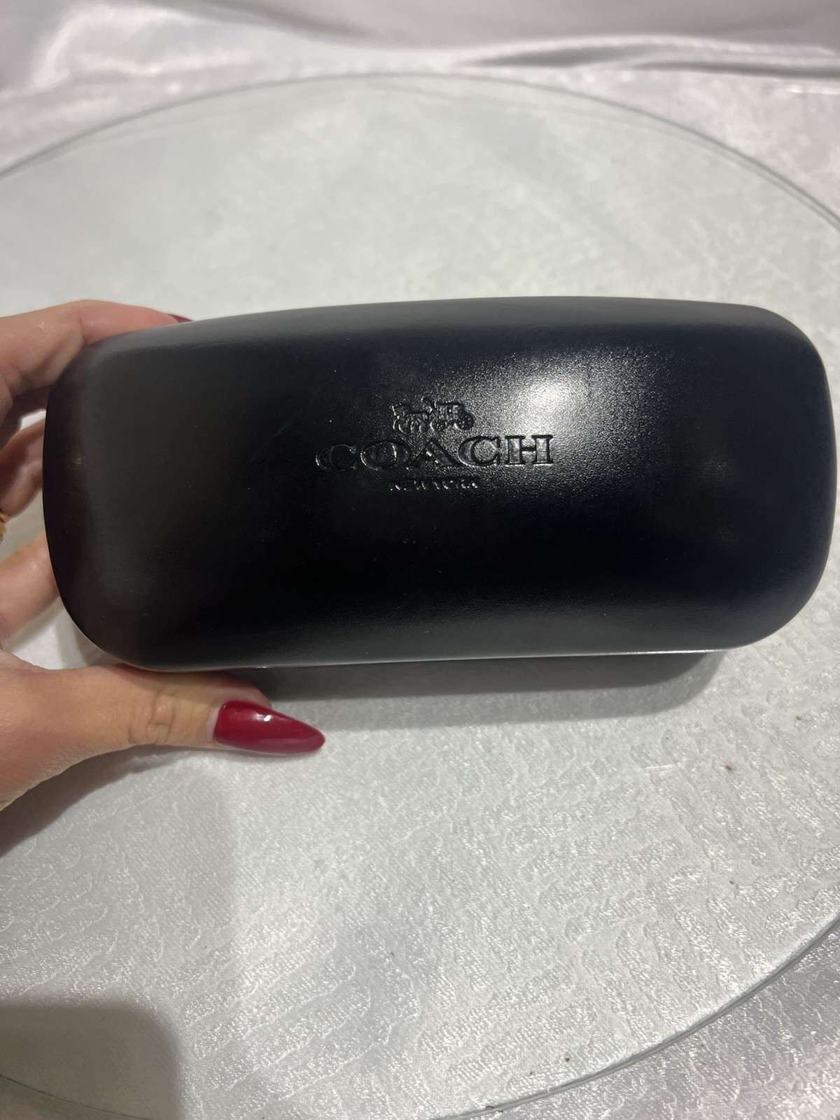 Coach Eyeglasses Case Hard Shell Clamshell Sunglasses in Black